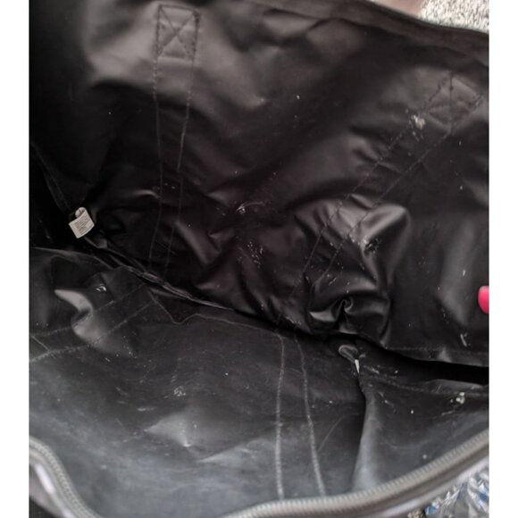 Large Black Leopard Print Tote Bag Bath & Body Works With Zipper Closure - Picture 2 of 2